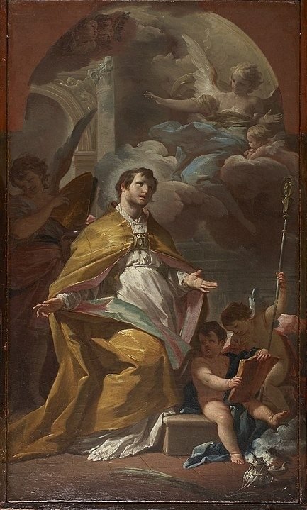 San Gennaro em glória, bispo e mártir de Nápoles.